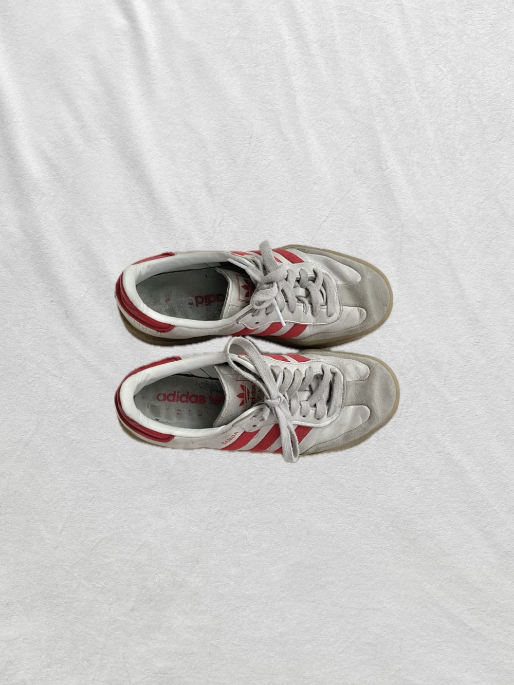adidas White and Red Women's gazelle Sneakers